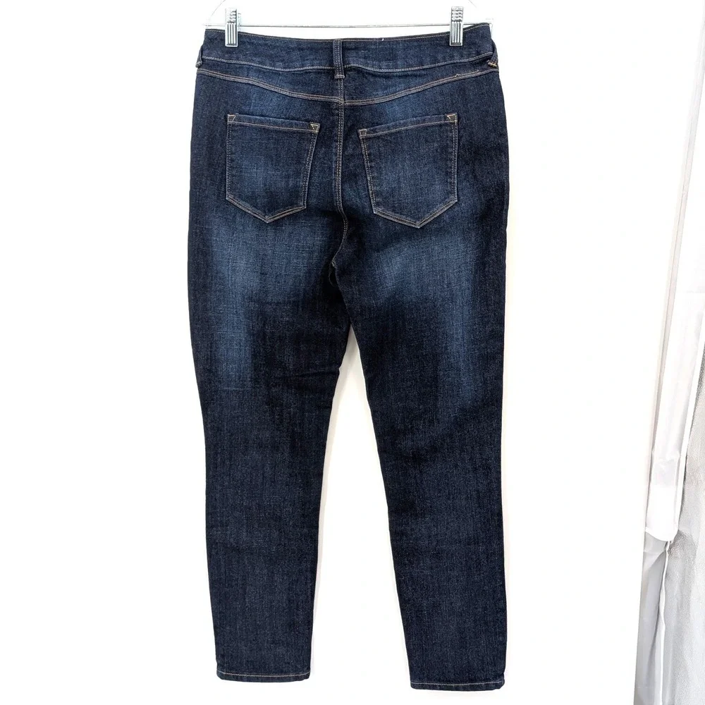 Signature Studio Maddie Ankle Skinny Jeans Size 8 Dark Wash Stretch‎ Minimalist